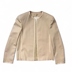 Escada Quiet Luxury Rabbit/Virgin Wool/Angora/ Silk Open Front Blazer Sz Medium